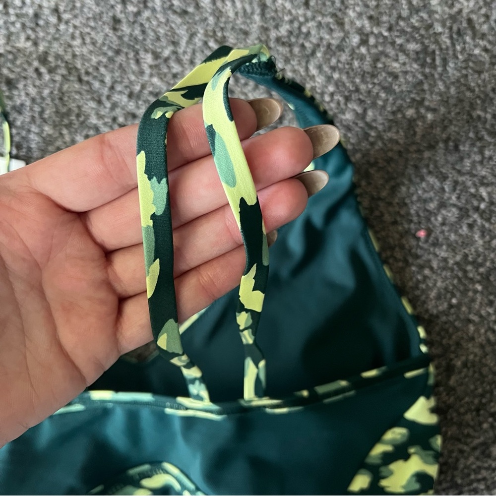 OFFLINE by Aerie Green Neon Leopard Sports Bra - Picture 4 of 6